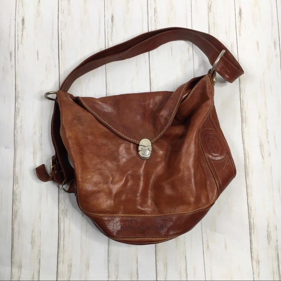 Marino Orlandi | Bags | Marino Orlandi Brown Leather Italian Hobo ...